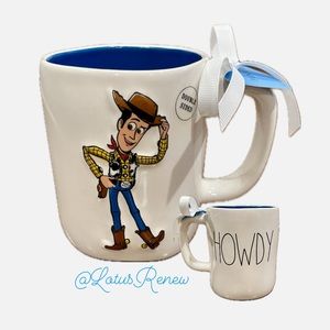 NEW❗️NWT Rae Dunn Double-Sided Toy Story “Howdy” Mug featuring Woody